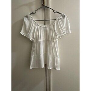 Off Shoulder White Blouse